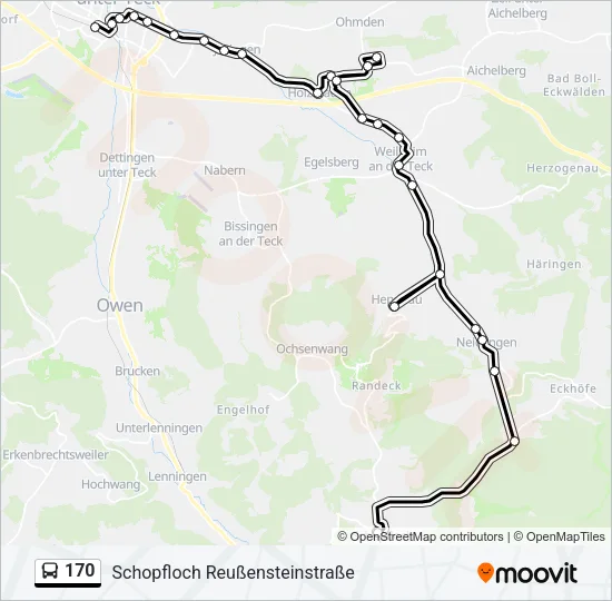 170 Bus Line Map