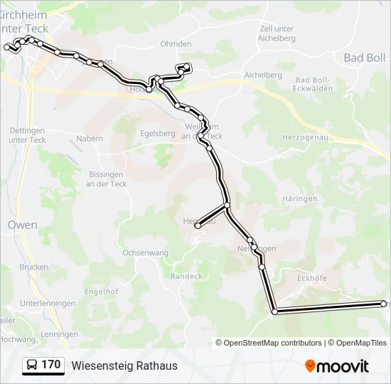 170 Bus Line Map