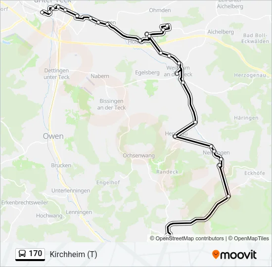 170 Bus Line Map