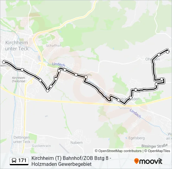 171 Bus Line Map