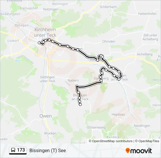 173 Bus Line Map