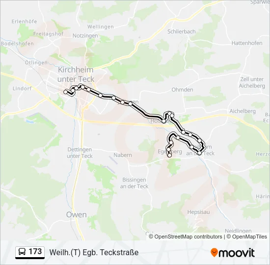173 Bus Line Map