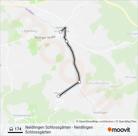 174 Bus Line Map