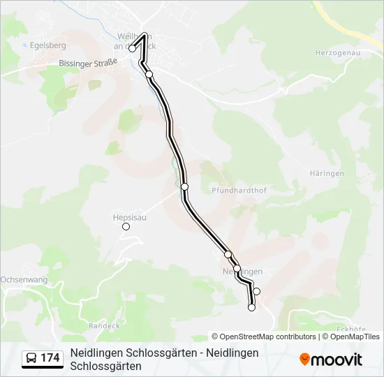 174 Bus Line Map