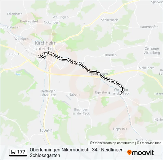 177 Bus Line Map
