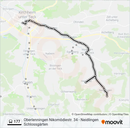 177 Bus Line Map
