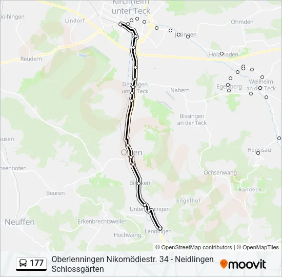 177 Bus Line Map