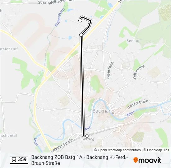 359 Bus Line Map