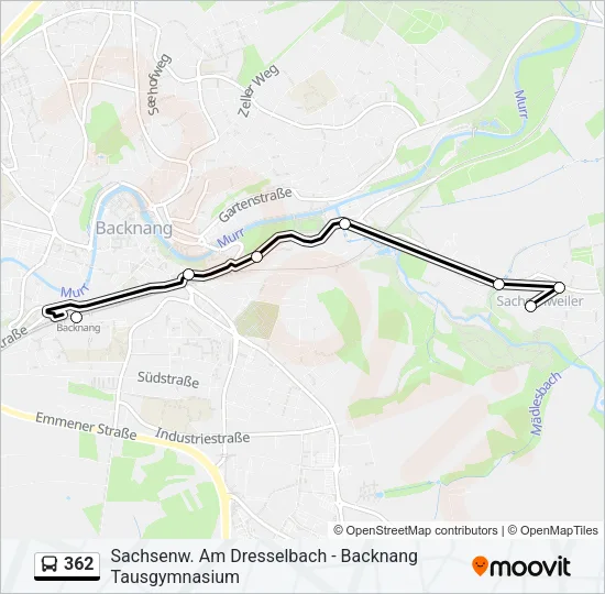362 Bus Line Map