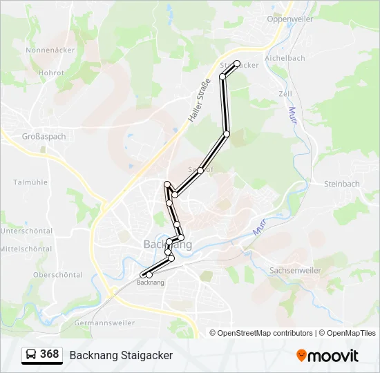 368 Bus Line Map