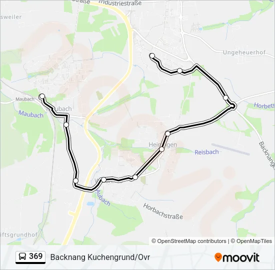 369 Bus Line Map