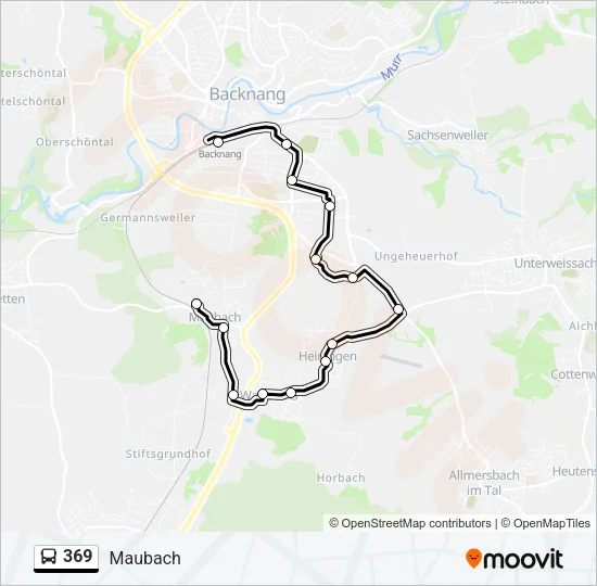 369 Bus Line Map