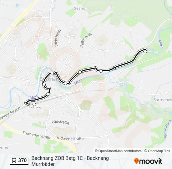 370 Bus Line Map