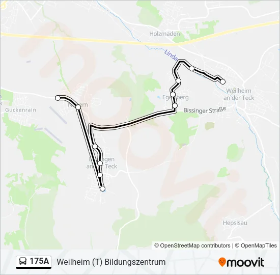 175A Bus Line Map