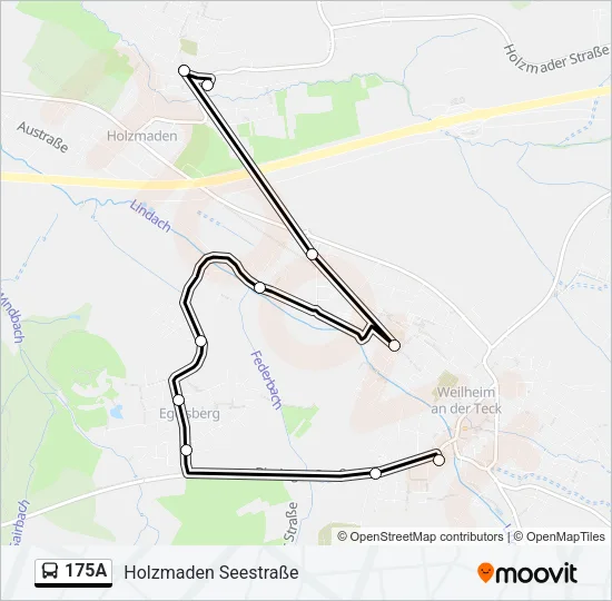 175A Bus Line Map