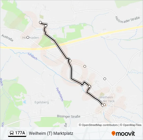 177A Bus Line Map