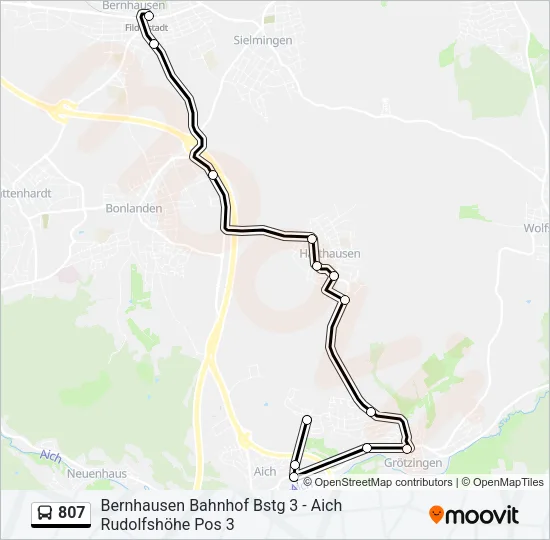 807 Bus Line Map