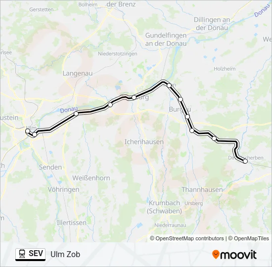 SEV Train Line Map