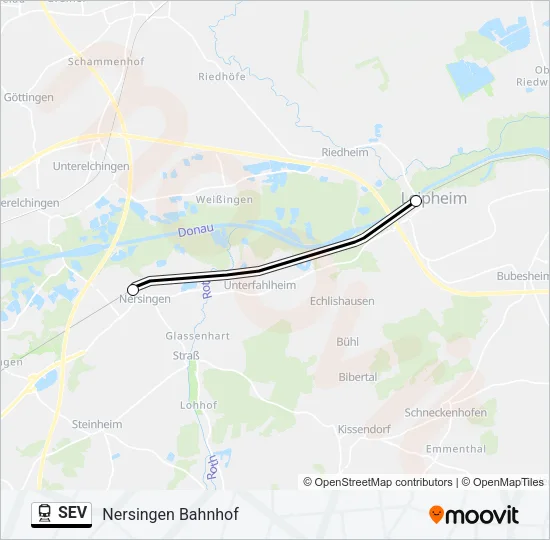 SEV Train Line Map