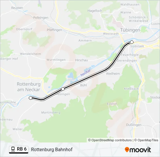 RB 6 Train Line Map
