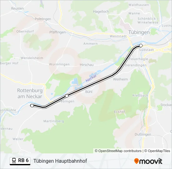 RB 6 Train Line Map