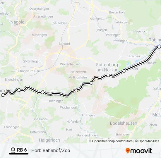 RB 6 Train Line Map