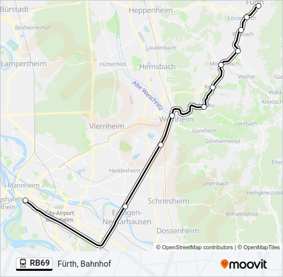 RB69 Train Line Map