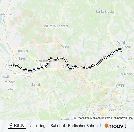 RB 30 Train Line Map