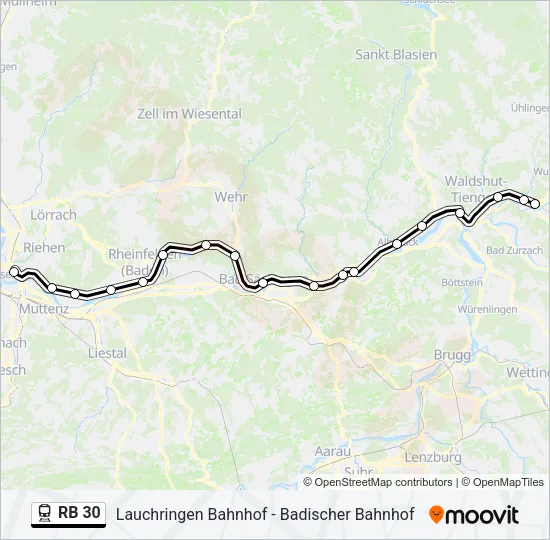 RB 30 Train Line Map