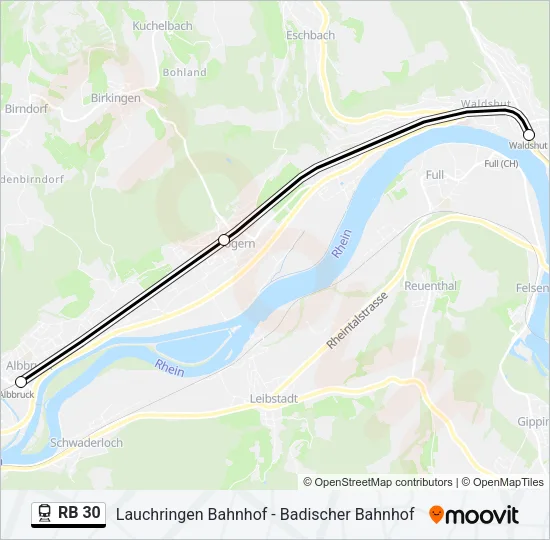 RB 30 Train Line Map