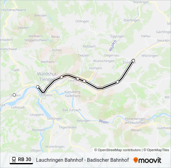 RB 30 Train Line Map