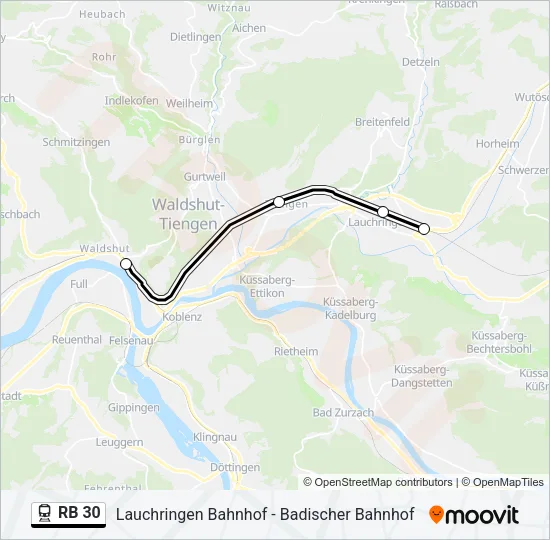 RB 30 Train Line Map