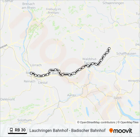 RB 30 Train Line Map