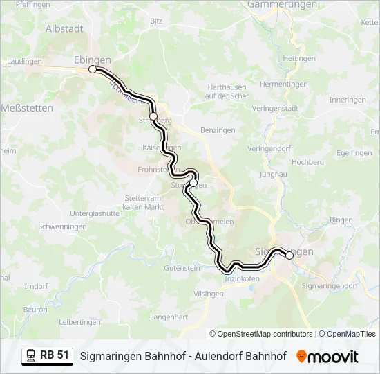 RB 51 Train Line Map