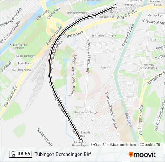 RB 66 Train Line Map