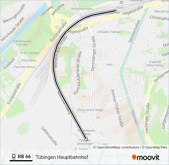RB 66 Train Line Map
