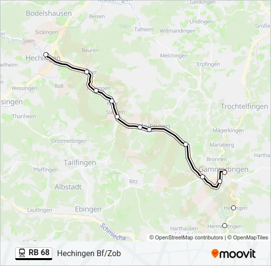RB 68 Train Line Map