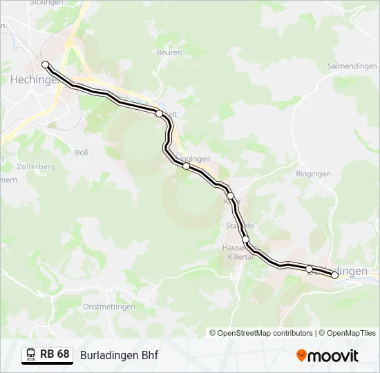 RB 68 Train Line Map