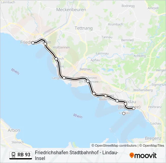 RB 93 Train Line Map