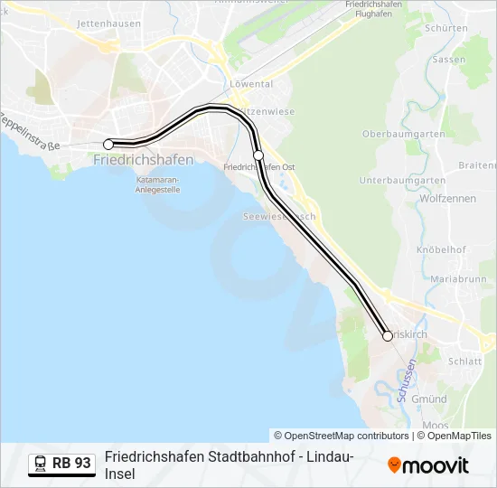 RB 93 Train Line Map