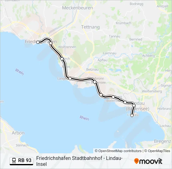 RB 93 Train Line Map