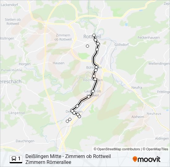 1 Bus Line Map