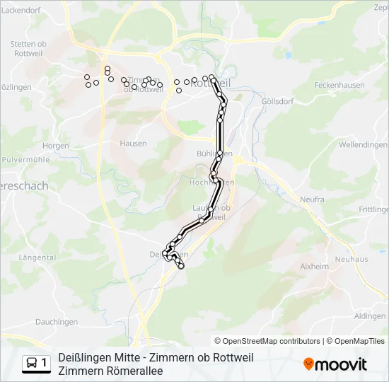 1 Bus Line Map