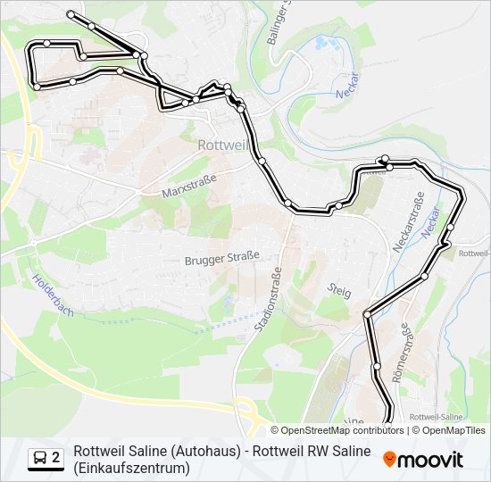 2 Bus Line Map
