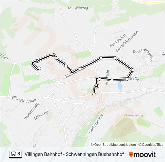 3 Bus Line Map
