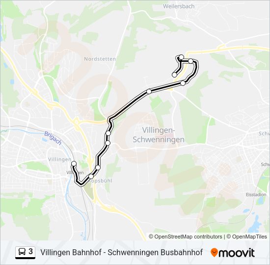 3 Bus Line Map