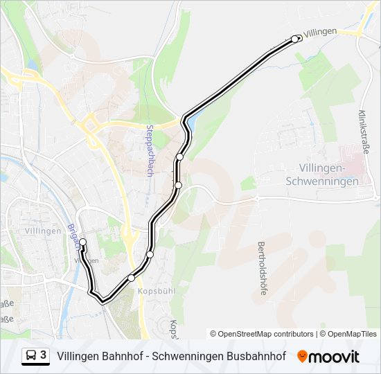 3 Bus Line Map