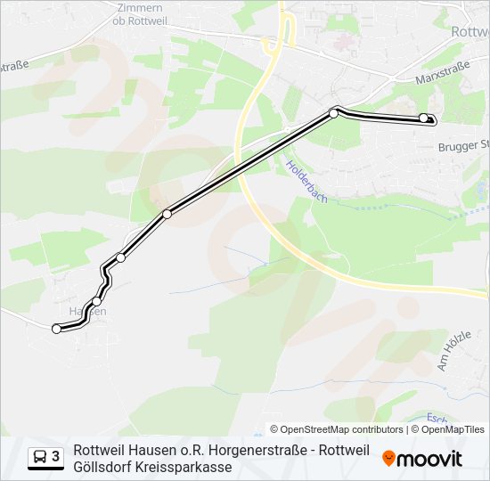 3 Bus Line Map
