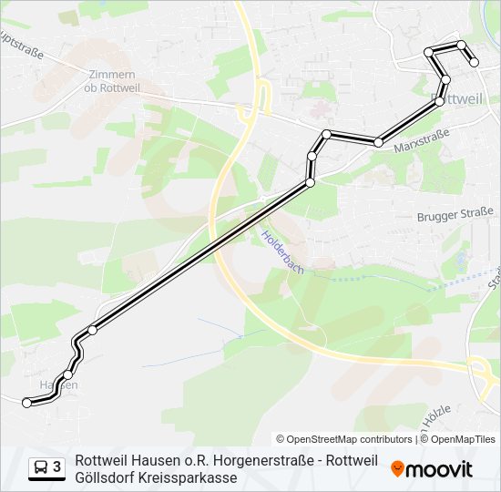 3 Bus Line Map