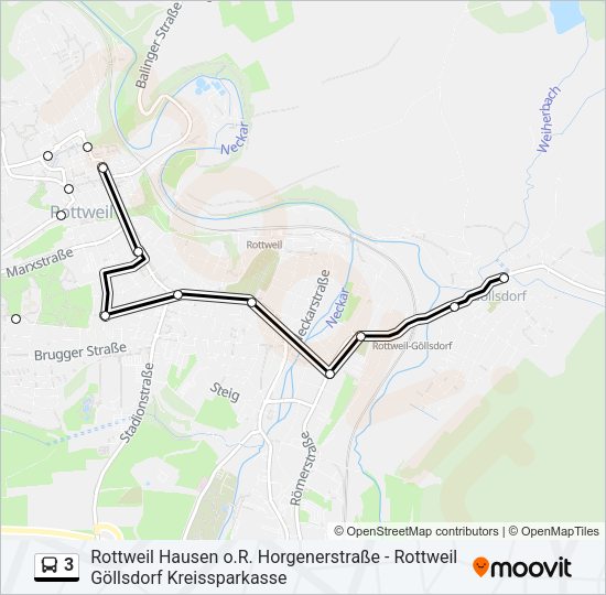 3 Bus Line Map